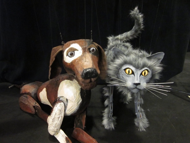 Dog and Cat Marionettes