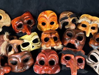 custom commedia character masks